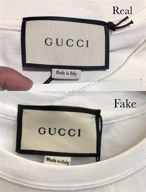 spot fake gucci tee tag|how to check gucci t shirt.